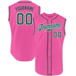 Pembe Jersey Kelly Kolsuz Özel Beyzbol Yeşil-Beyaz Orijinal Pembe Jersey Kelly Kolsuz Özel Beyzbol Yeşil-Beyaz Orijinal