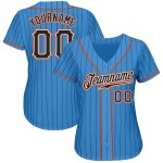Pinstripe Mavi Jersey Özel Orijinal Siyah Siyah-Turuncu Beyzbol Pudrası Pinstripe Mavi Jersey Özel Orijinal Siyah Siyah-Turuncu Beyzbol Pudrası