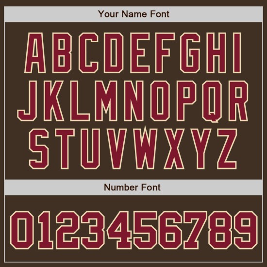 Özel Beyzbol Kahverengi Forma Crimson-City Gerçek Krem Özel Beyzbol Kahverengi Forma Crimson-City Gerçek Krem
