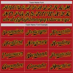 Jersey Özel Beyzbol Orijinal Kırmızı Siyah-Altın