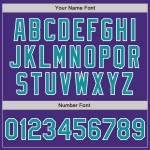 Beyzbol Özel Forma Teal-Beyaz Mor Orijinal Beyzbol Özel Forma Teal-Beyaz Mor Orijinal