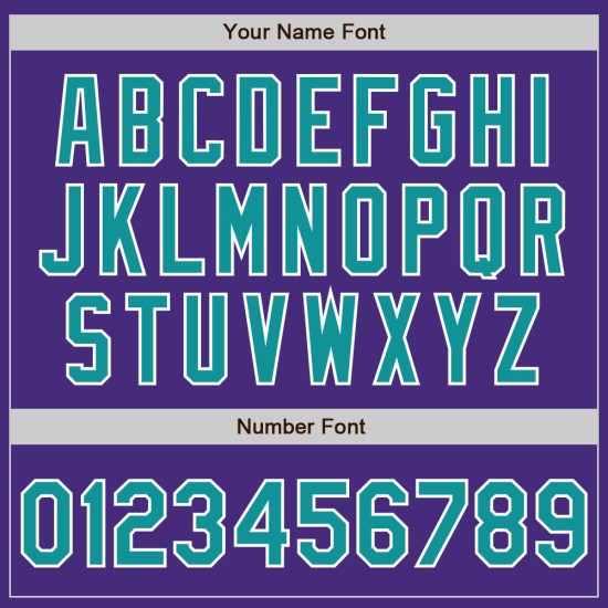 Beyzbol Özel Forma Teal-Beyaz Mor Orijinal Beyzbol Özel Forma Teal-Beyaz Mor Orijinal