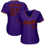 Jersey Authentic Beyzbol Özel Mor Siyah-Turuncu Jersey Authentic Beyzbol Özel Mor Siyah-Turuncu