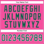Pembe Jersey Kelly Kolsuz Özel Beyzbol Yeşil-Beyaz Orijinal Pembe Jersey Kelly Kolsuz Özel Beyzbol Yeşil-Beyaz Orijinal