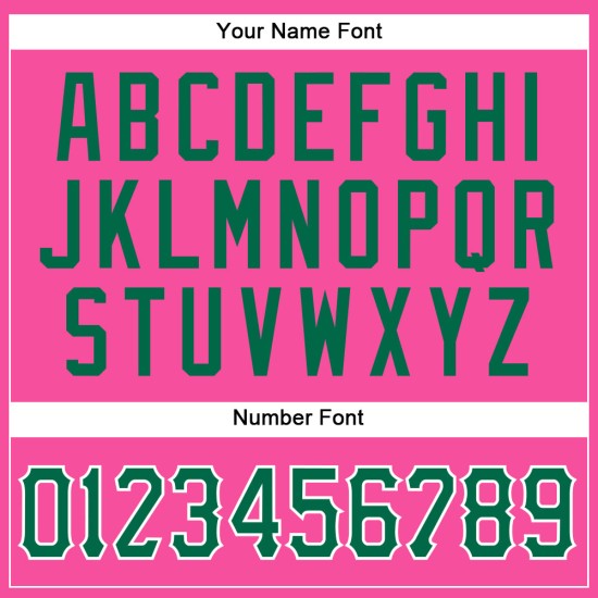 Pembe Jersey Kelly Kolsuz Özel Beyzbol Yeşil-Beyaz Orijinal Pembe Jersey Kelly Kolsuz Özel Beyzbol Yeşil-Beyaz Orijinal