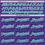 Beyzbol Özel Forma Teal-Beyaz Mor Orijinal Beyzbol Özel Forma Teal-Beyaz Mor Orijinal