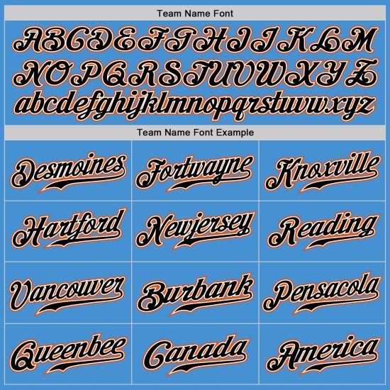 Pinstripe Mavi Jersey Özel Orijinal Siyah Siyah-Turuncu Beyzbol Pudrası Pinstripe Mavi Jersey Özel Orijinal Siyah Siyah-Turuncu Beyzbol Pudrası